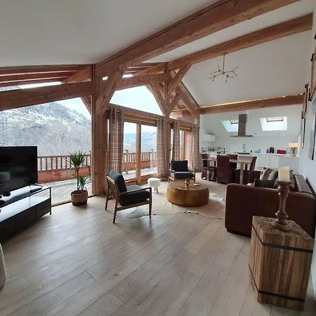 Chalet Entier 110m2 Avec Vue Et Sauna A 10 Min Des Pistes *